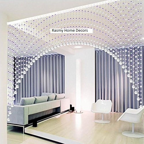 Arch shape white blue crystal string for partition spaces FOR 18FT AREA